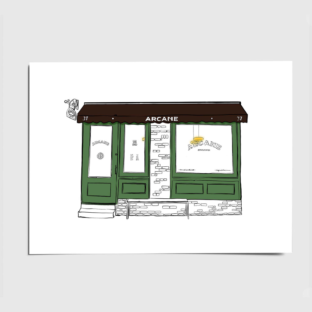 Custom Store Front Illustration (digital file + 8"x10" art print)