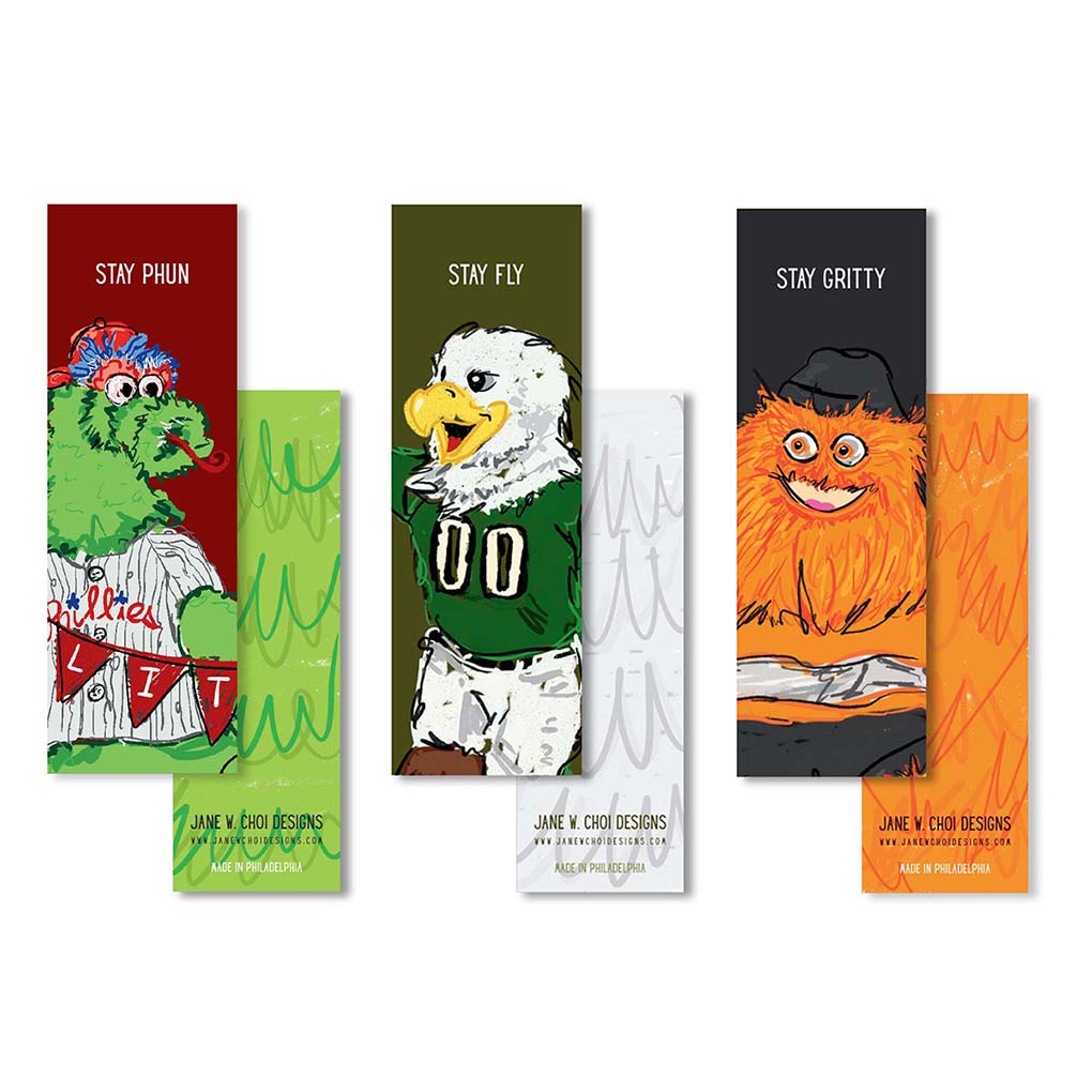 Philadelphia Mascot Bookmark Set