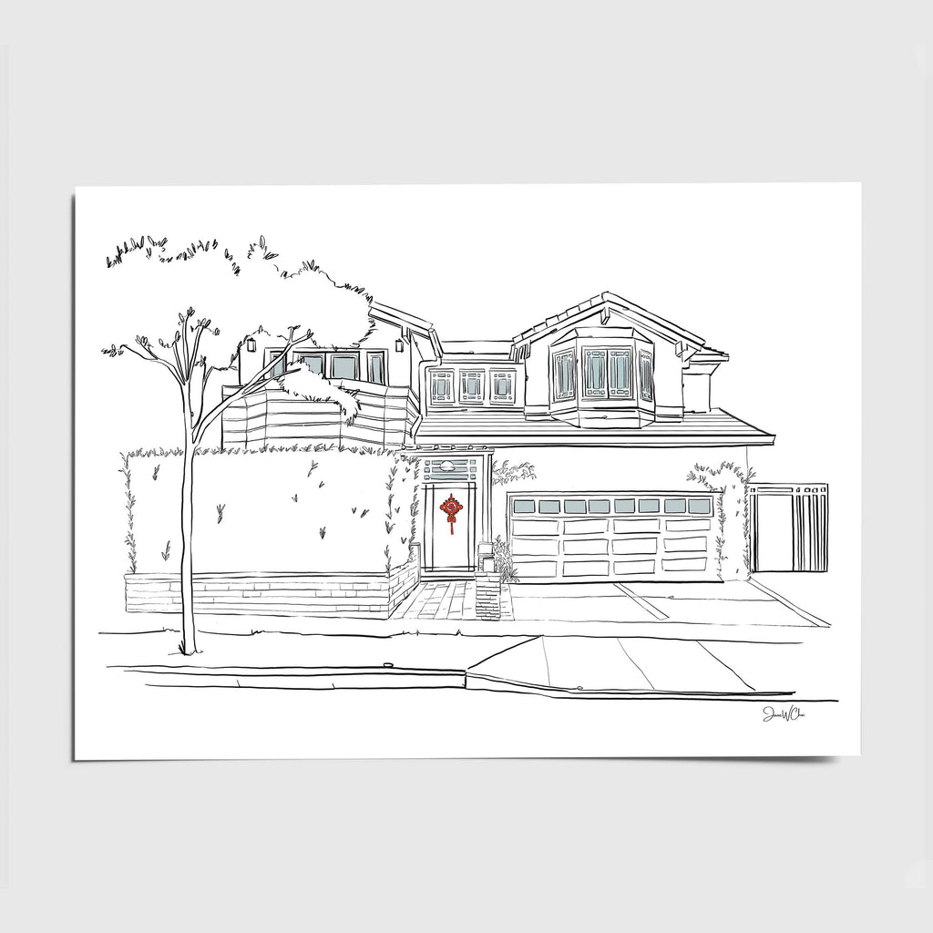 Custom Line Drawing (8"x10" art print)