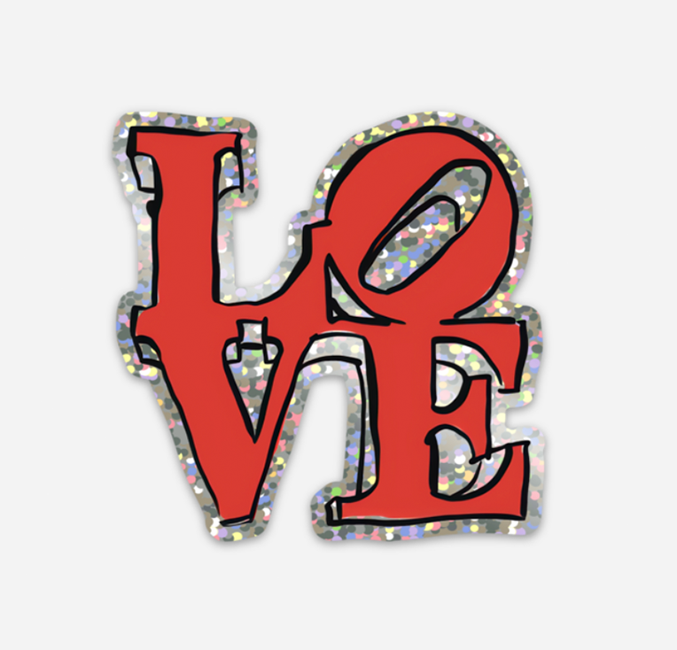 Glittery LOVE Sticker