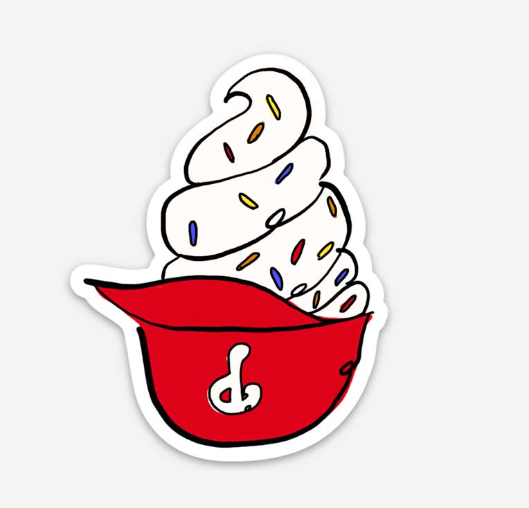 Phillies Ice Cream Cup Sticker