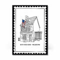 Betsy Ross House Stamp Postcard (5"x7")