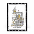 Holiday City Hall Stamp Postcard (5"x7")