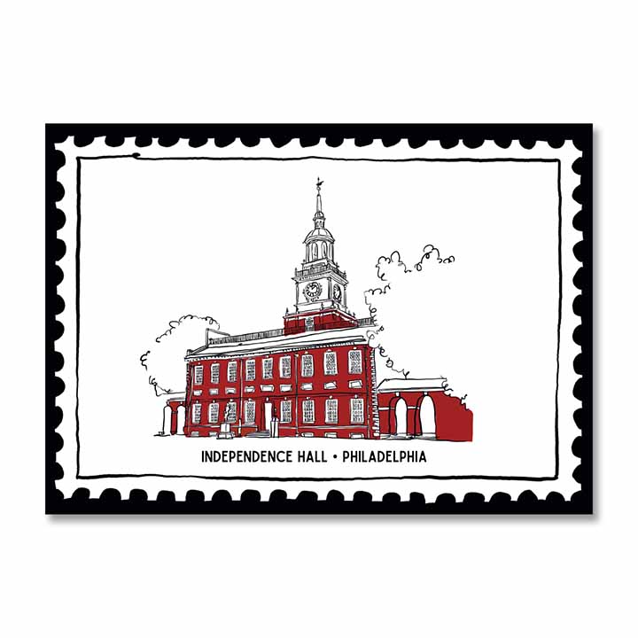 Independence Hall Stamp Postcard (5"x7")