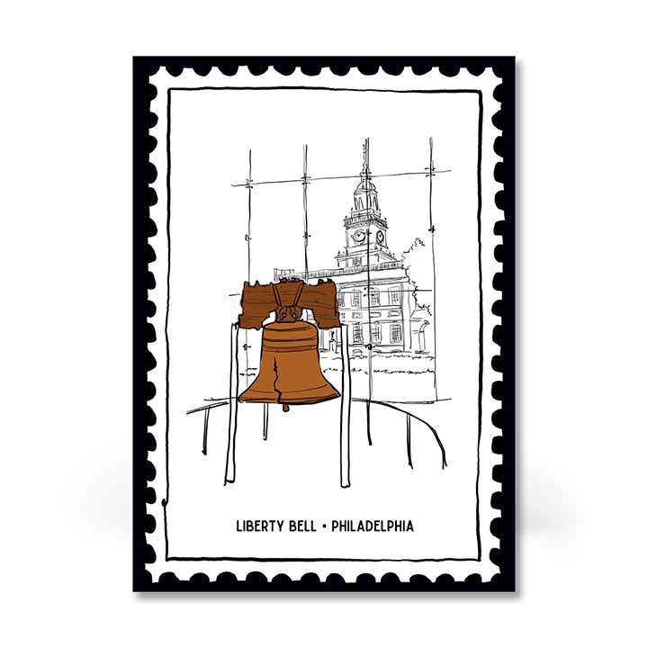 Liberty Bell Stamp Postcard (5"x7")