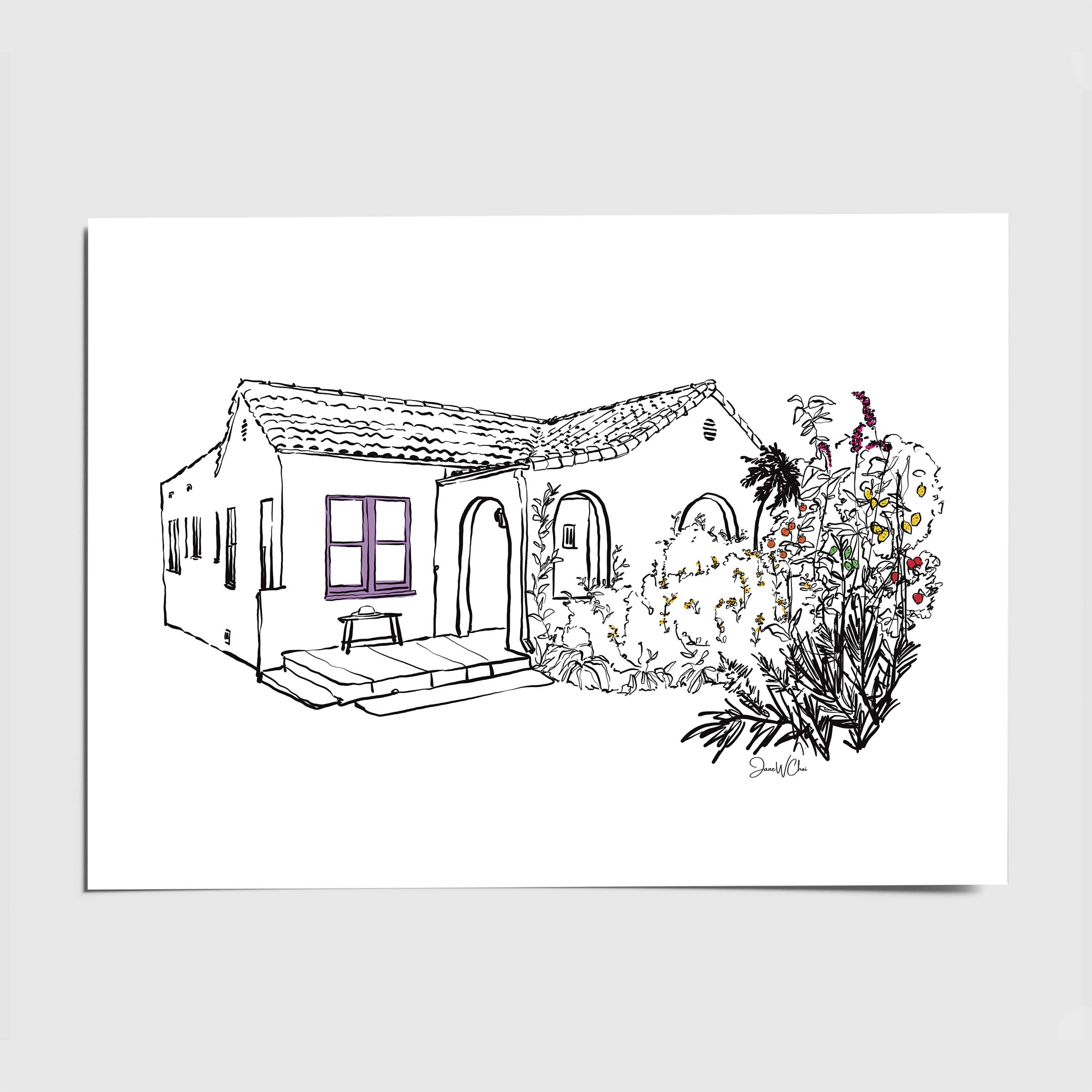 Custom Line Drawing (8"x10" art print)