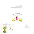 Sip Sip Hooray Greeting Card