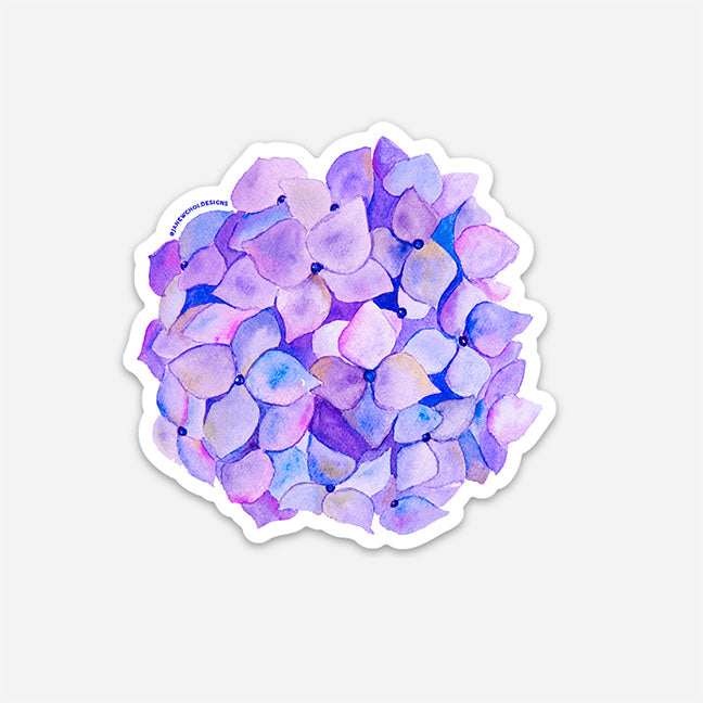 Purple Hydrangea Sticker