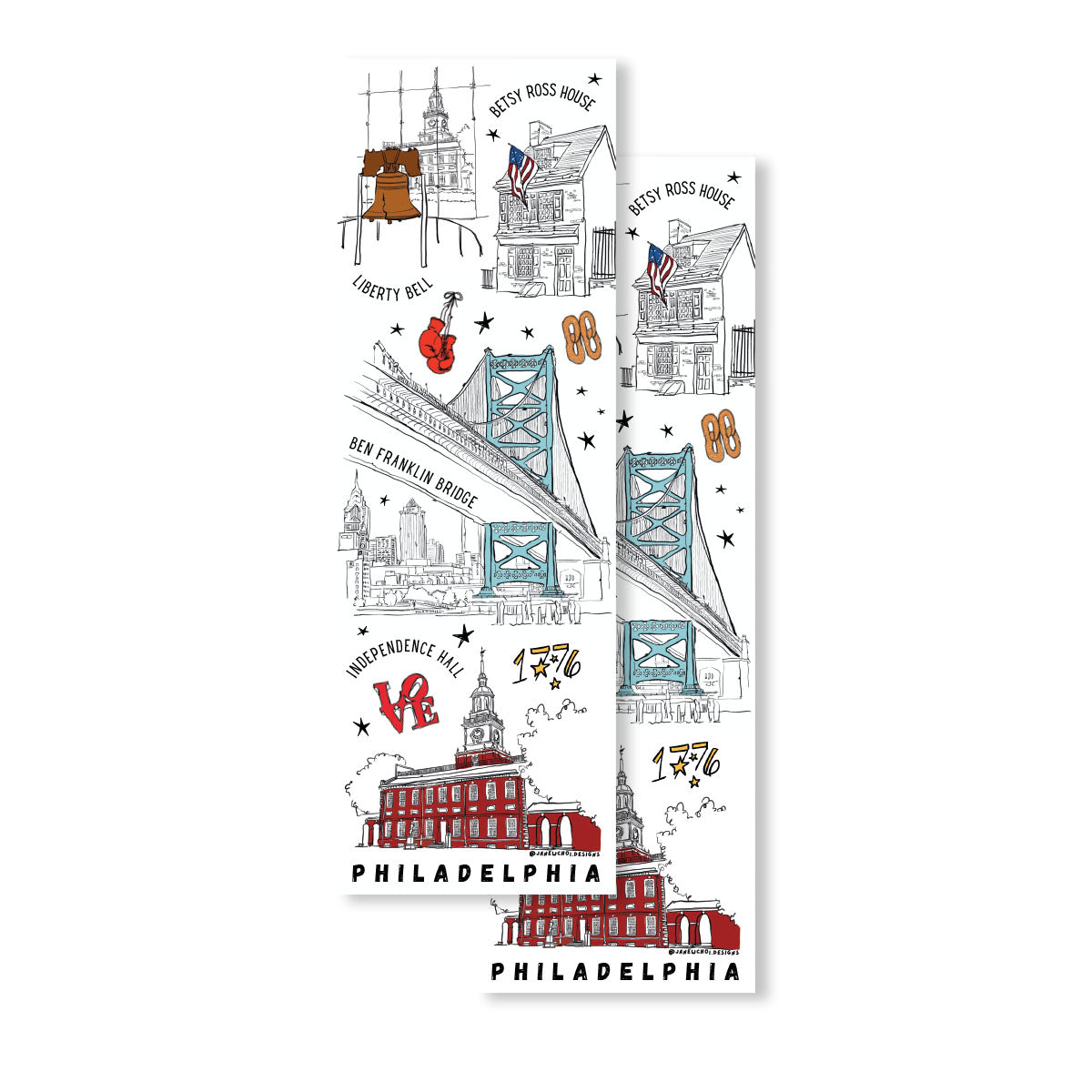 Iconic Philadelphia Graphics Bookmarks – Jane W. Choi Designs