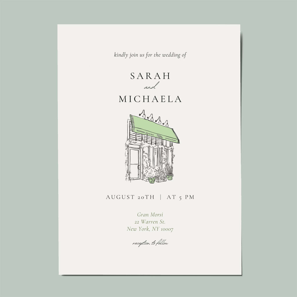 Custom Wedding Venue Illustration (digital file + 8"x10" art print)