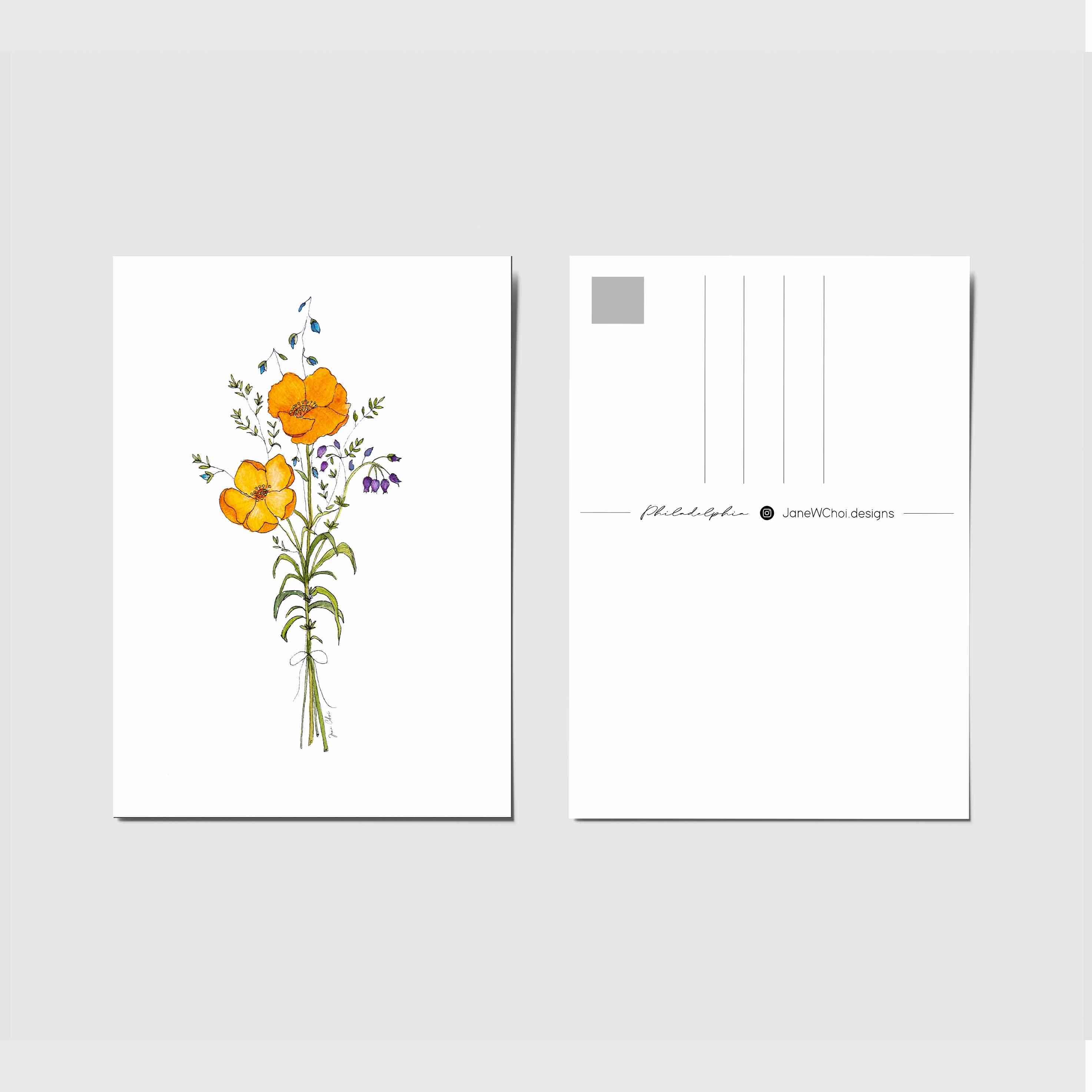 Tangerine Wildflower Bouquet