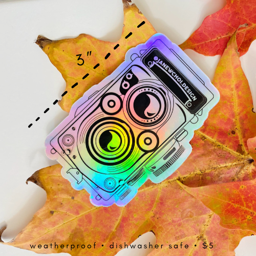 Holographic Rolleiflex Sticker