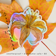 Load image into Gallery viewer, Holographic Tiger Lily Sticker
