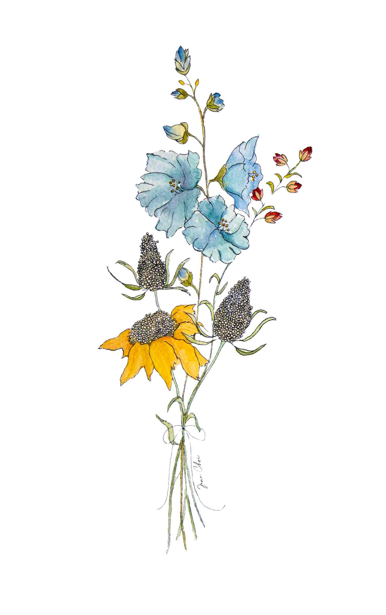 Blueberry Wildflower Bouquet