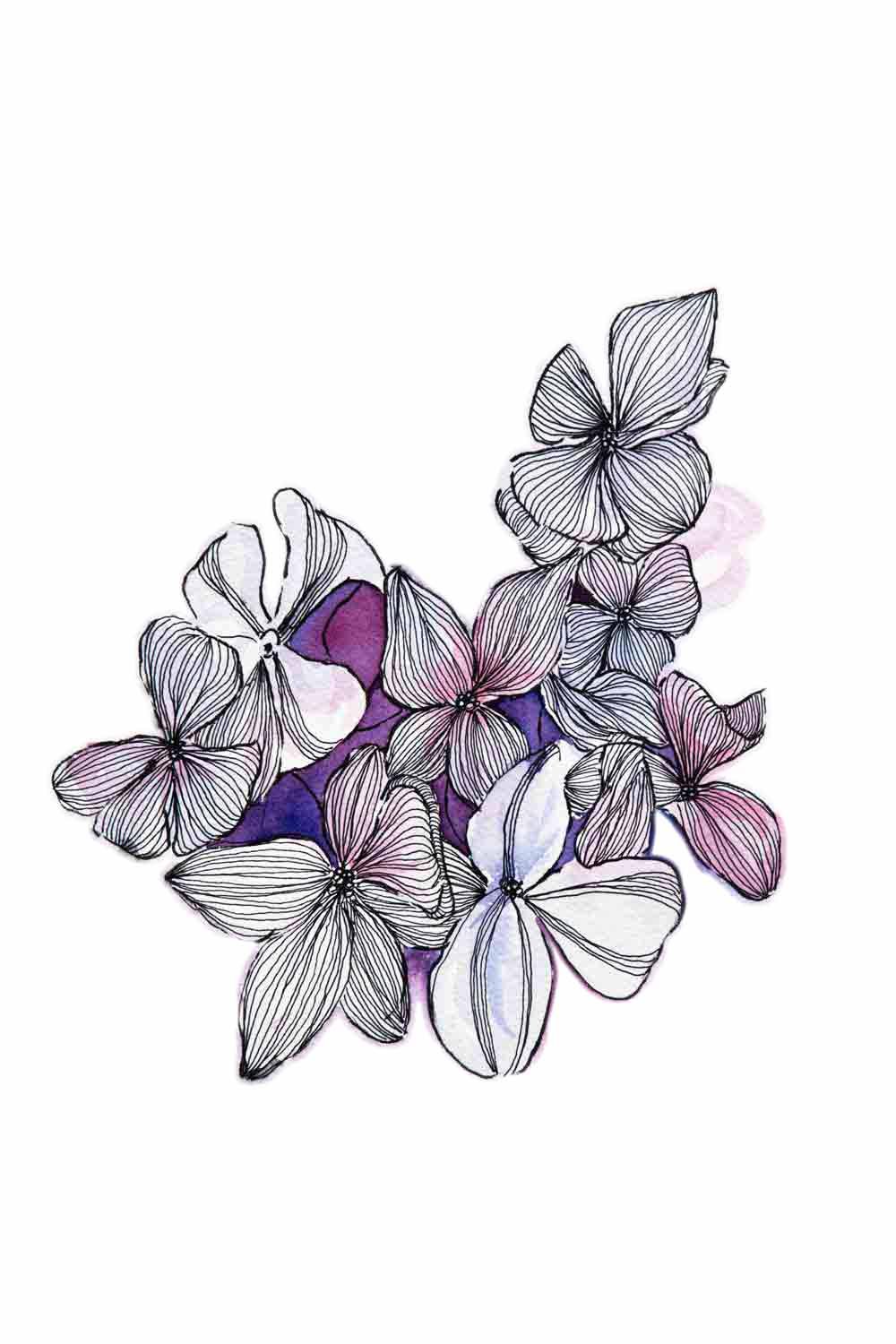 Hydrangea Cluster Print