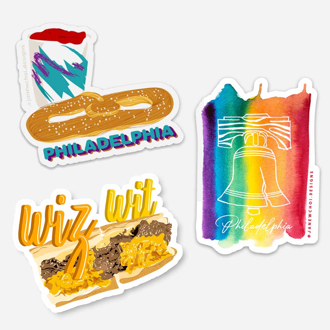 Philly Wooderice & Pretzel Sticker