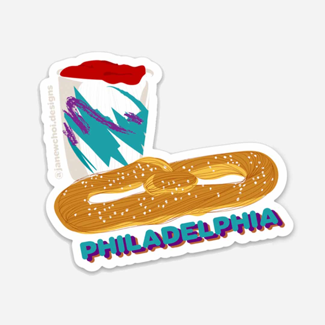 Philly Wooderice & Pretzel Sticker