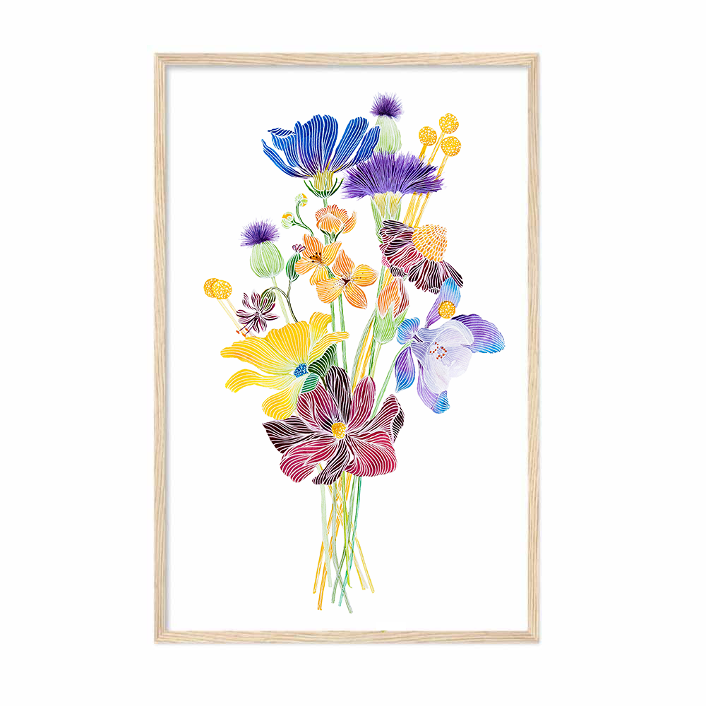 Wild + Free Bouquet Print