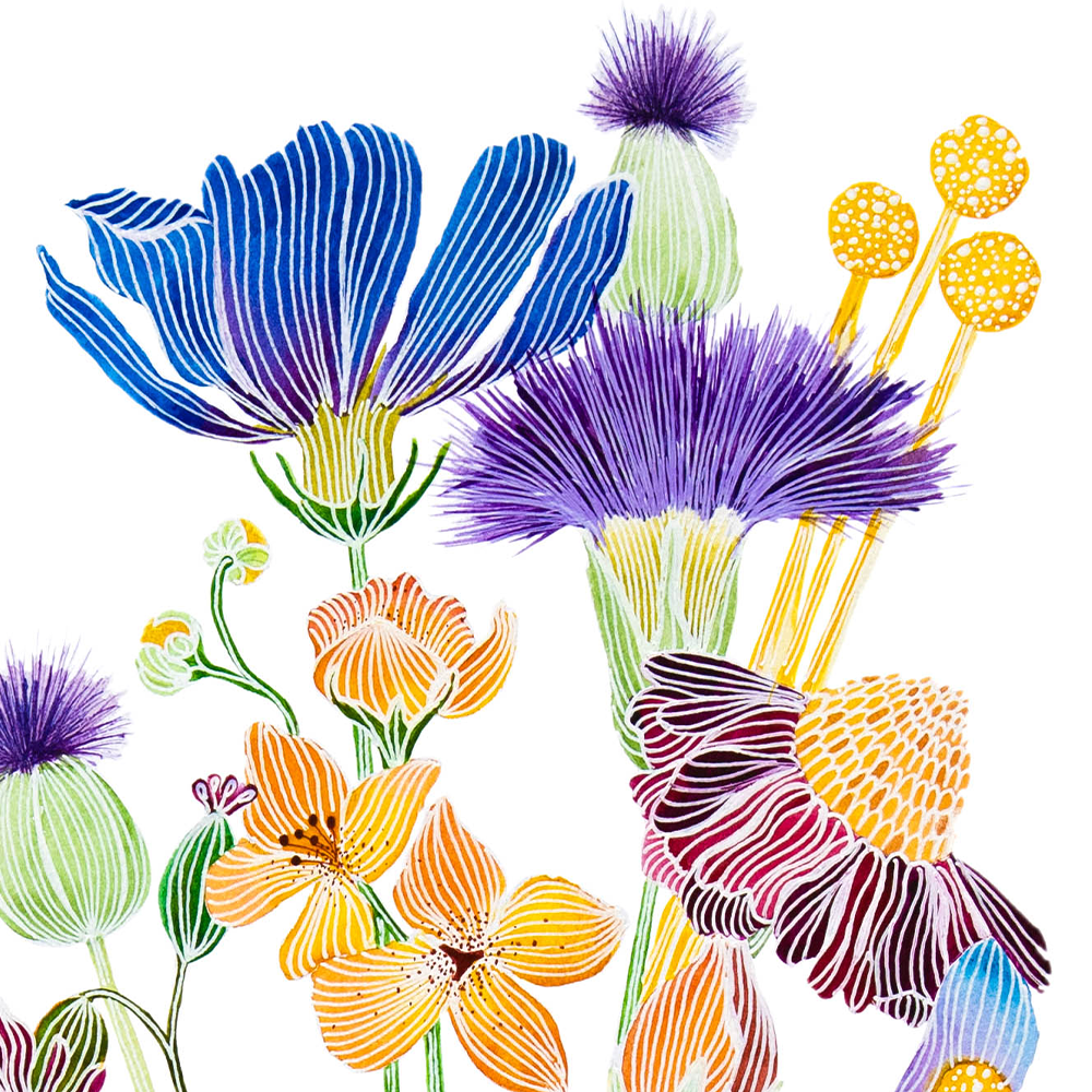 Wild + Free Bouquet Print